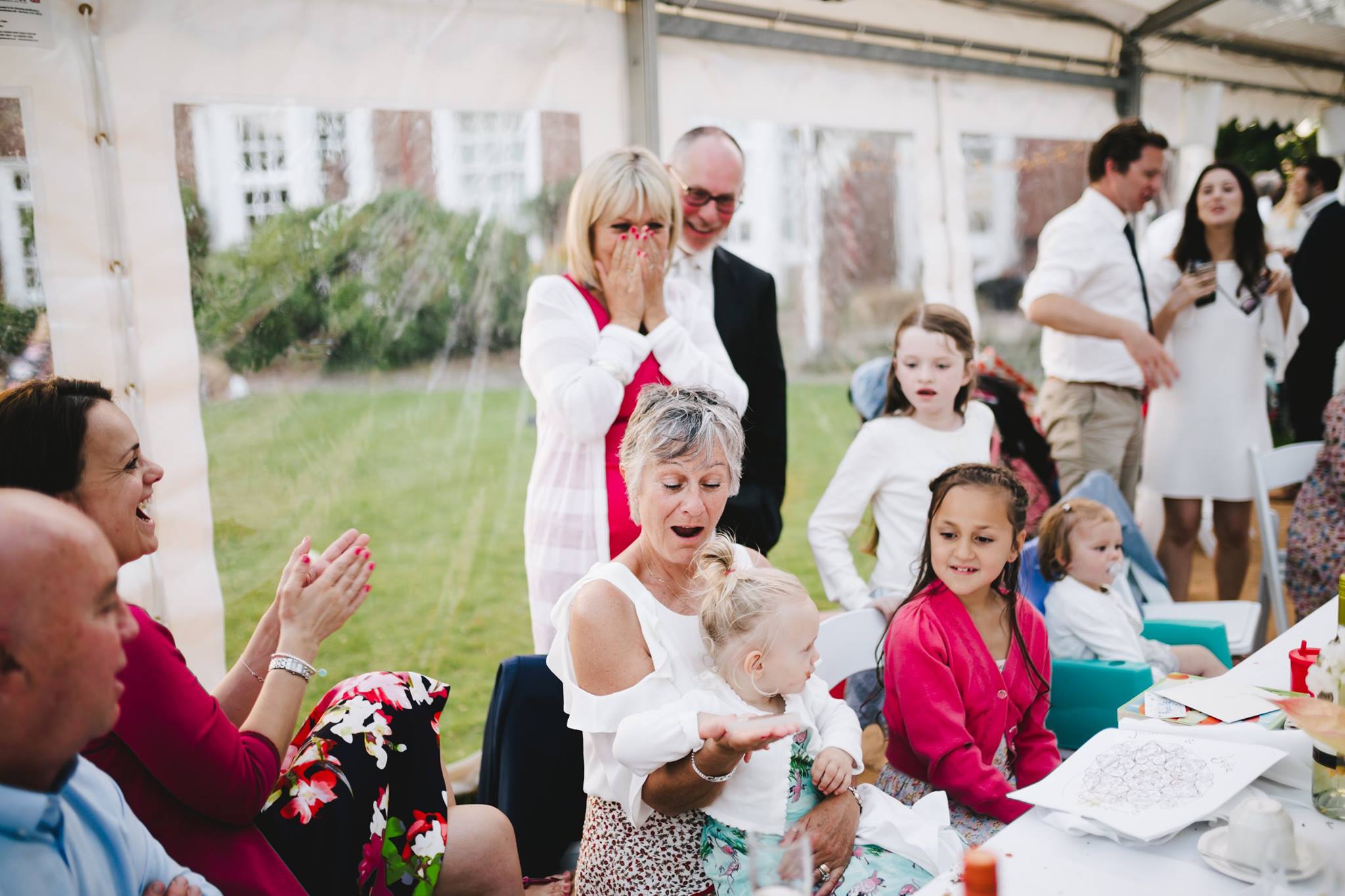 Family friendly magic at garden party